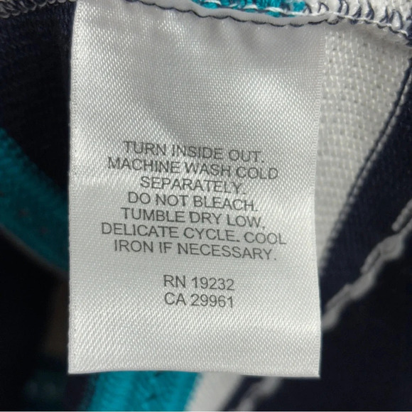 NWT Alfred Dunner Blouse Knit Striped White Blue Salmon Acrylic S - Picture 4 of 7